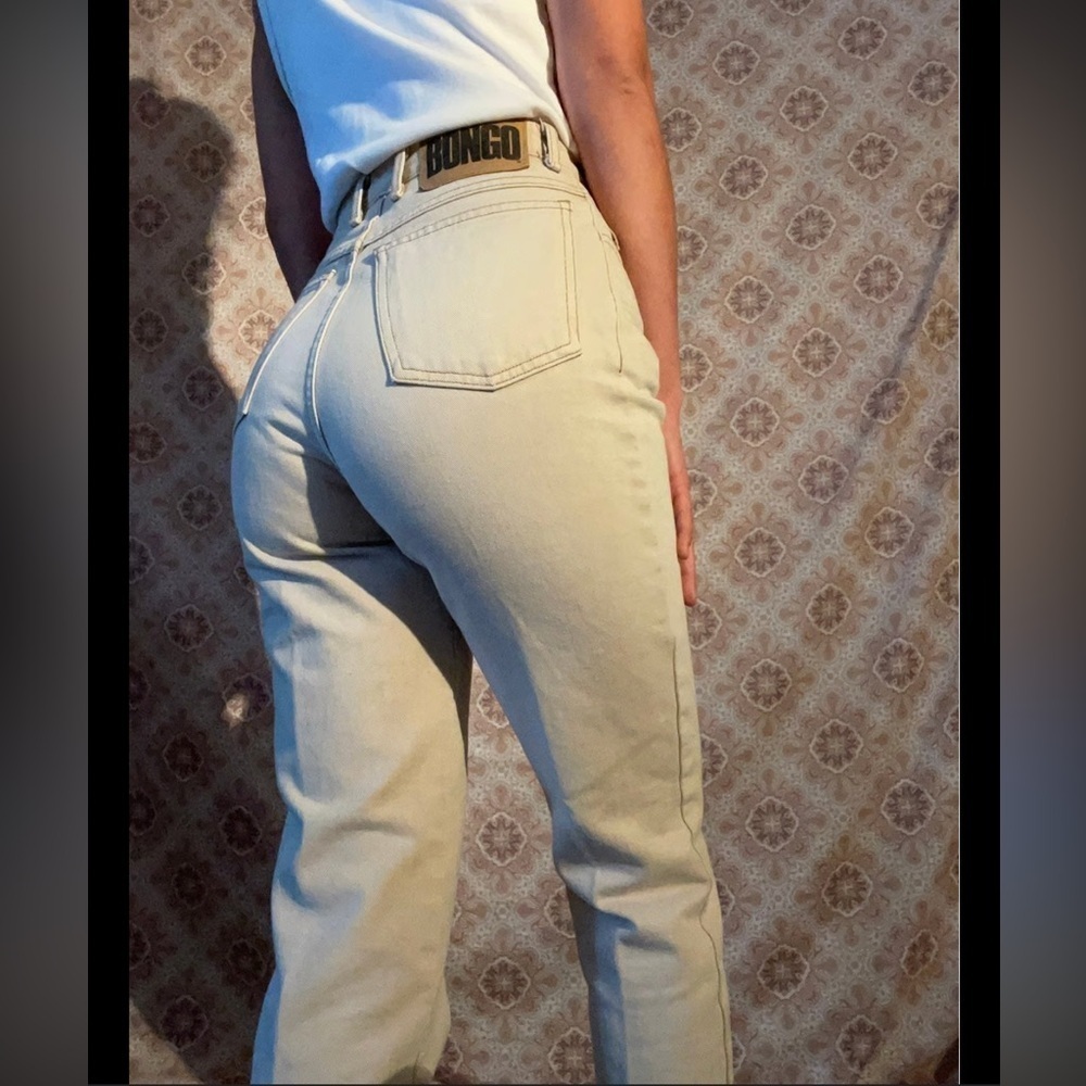 Bongo vintage tan/cream zipper ankle pants